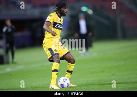 Lapresse/Filippo Rubin 28 septembre 2020 Bologne (Italie) Sport Soccer Bologna vs Parme - Championnat italien de football League A 2020/2021 - &#x201c;Renato Dall&#x2019;Ara&#x201d; Stade dans la photo: GERVINHO (PARME) Banque D'Images