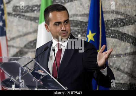 Roberto Monaldo / Lapresse 30-09-2020 Rome (Italie) le ministre des Affaires étrangères Luigi Di Maio rencontre le secrétaire d'Etat américain Michael Pompeo dans le cadre du pic Luigi Di Maio Banque D'Images