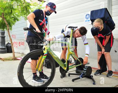 Jennifer Lorenzini/Lapresse 03 octobre 2020 Italie Sport Cycling Giro d'Italia 2020 - 103th Edition - Stage 1 - ITT - de Monreale à Palerme dans le pic: Filippo Ganna Banque D'Images