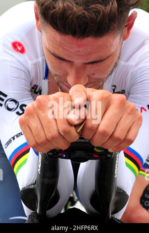 Jennifer Lorenzini/Lapresse 03 octobre 2020 Italie Sport Cycling Giro d'Italia 2020 - 103th Edition - Stage 1 - ITT - de Monreale à Palerme dans le pic: Filippo Ganna Banque D'Images