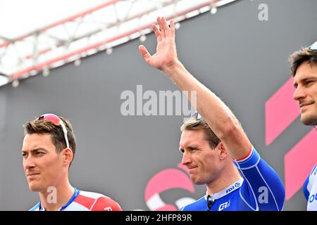 Massimo Paolone/Lapresse 05 octobre 2020 Italie Sport Cycling Giro d'Italia 2020 - 103th Edition - Stage 3 - de Enna à Etna (Linguaglossa-Piano Provenzana) dans le pic: DEMARE Arnaud Banque D'Images