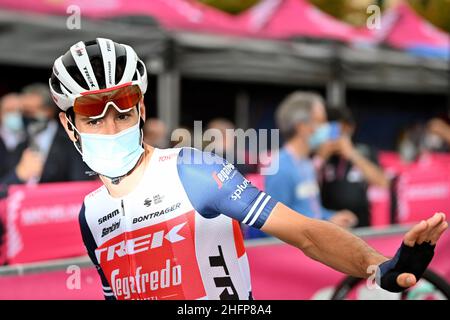 Massimo Paolone/Lapresse 05 octobre 2020 Italie Sport Cycling Giro d'Italia 2020 - 103th Edition - Stage 3 - de Enna à Etna (Linguaglossa-Piano Provenzana) dans le pic: NIBALI Vincenzo Banque D'Images