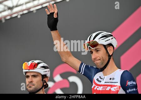 Massimo Paolone/Lapresse 05 octobre 2020 Italie Sport Cycling Giro d'Italia 2020 - 103th Edition - Stage 3 - de Enna à Etna (Linguaglossa-Piano Provenzana) dans le pic: NIBALI Vincenzo Banque D'Images