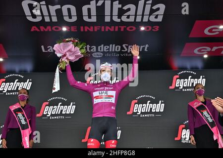 Massimo Paolone/Lapresse 05 octobre 2020 Italie Sport Cycling Giro d'Italia 2020 - 103th Edition - Stage 3 - de Enna à Etna (Linguaglossa-Piano Provenzana) dans le pic: ULISSI Diego Banque D'Images