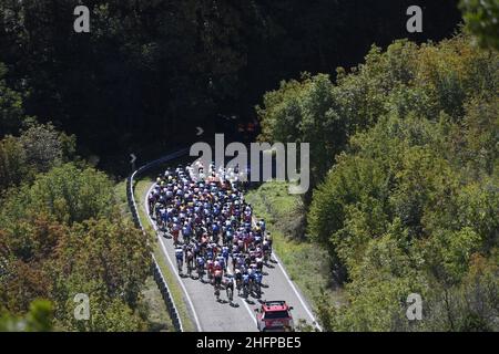 Fabio Ferrari/Lapresse 08 octobre 2020 Italie Sport Cycling Giro d'Italia 2020 - 103th Edition - Stage 6 - de Castrovillari à Matera dans le pic: Pendant la course Banque D'Images