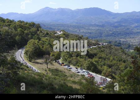 Fabio Ferrari/Lapresse 08 octobre 2020 Italie Sport Cycling Giro d'Italia 2020 - 103th Edition - Stage 6 - de Castrovillari à Matera dans le pic: Pendant la course Banque D'Images