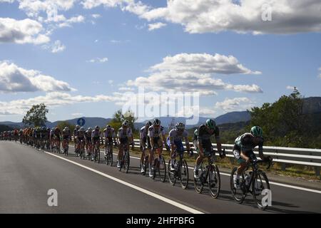 Fabio Ferrari/Lapresse 08 octobre 2020 Italie Sport Cycling Giro d'Italia 2020 - 103th Edition - Stage 6 - de Castrovillari à Matera dans le pic: Pendant la course Banque D'Images