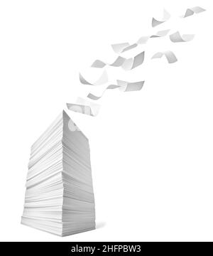 pile de papier fpiling bureau paperasse éducation Banque D'Images