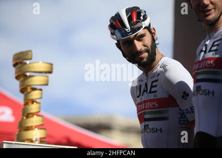 Marco Alpozzi/Lapresse 09 octobre 2020 Italie Sport Cycling Giro d'Italia 2020 - 103th Edition - Stage 7 - de Matera à Brindisi dans le pic: GAVIRIA Fernando Banque D'Images