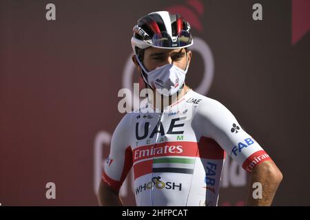 Marco Alpozzi/Lapresse 09 octobre 2020 Italie Sport Cycling Giro d'Italia 2020 - 103th Edition - Stage 7 - de Matera à Brindisi dans le pic: GAVIRIA Fernando Banque D'Images