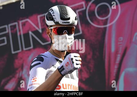 Fabio Ferrari/Lapresse 09 octobre 2020 Italie Sport Cycling Giro d'Italia 2020 - 103th Edition - Stage 7 - de Matera à Brindisi dans le pic: KELDERMAN Wilco Banque D'Images