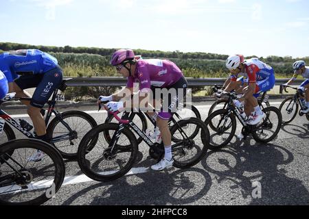 Fabio Ferrari/Lapresse 09 octobre 2020 Italie Sport Cycling Giro d'Italia 2020 - 103th Edition - Stage 7 - de Matera à Brindisi dans la photo: DEMARE Arnaud Banque D'Images