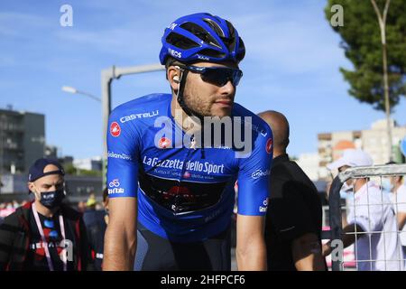 Marco Alpozzi/Lapresse 09 octobre 2020 Italie Sport Cyclisme Giro d'Italia 2020 - 103th Edition - Stage 7 - de Matera à Brindisi dans le cadre de la photo: GANNA Filippo INEOS GRENADIER Banque D'Images