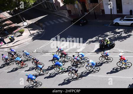 Foto Lapresse/Alfredo Falcone09/10/2020, Grottaglie-Brindisi (Italia)Sport CiclismoGiro d'Italia 2020 &#x2013; Giro E - 6a tagna da Grottaglie a Brindisi Nella foto:&#xA0;Giro E Tappa 6Photo LaPresse/Alfredo Falconeiro Gília a Brintje - 9 octobre 2020, Gyntagi - 2020 Grotjali Grotji Grotdislie O'x2013, Bricji Grotje - 6;bricji di Grotjali Grotje - xA0;giro E Trotjari Grotjali 6,,,,,, Banque D'Images