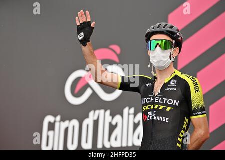 Massimo Paolone/Lapresse 05 octobre 2020 Italie Sport Cycling Giro d'Italia 2020 - 103th Edition - Stage 3 - de Enna à Etna (Linguaglossa-Piano Provenzana) dans le pic: Simon Yates Banque D'Images