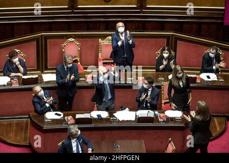 Roberto Monaldo / Lapresse 14-10-2020 Rome (Italie) Sénat - mise à jour de la note au document économique et financier 2020 dans le pic l'exultation du gouvernement Banque D'Images