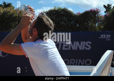 Alessandro Tocco/Lapresse 15 octobre 2020 Santa Margherita di Pula, Cagliari (Italie) tennis de sport, forte Village Sardegna Open dans le pic:Tommy Paul Banque D'Images