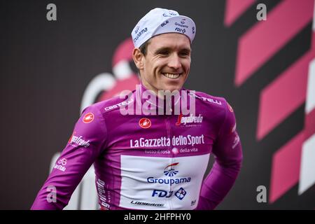 Marco Alpozzi/Lapresse 16 octobre 2020 Italie Sport Cycling Giro d'Italia 2020 - 103th Edition - Stage 13 - de Cervia à Monselice dans le pic: DEMARE Arnaud( FRA )GROUPAMA - FDJ Banque D'Images