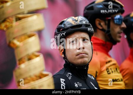 Marco Alpozzi/Lapresse 16 octobre 2020 Italie Sport Cycling Giro d'Italia 2020 - 103th Edition - Stage 13 - de Cervia à Monselice dans le pic: PERNSTEINER Hermann( AUT )BAHREÏN - MCLAREN Banque D'Images