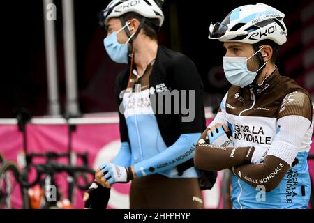 Marco Alpozzi/Lapresse 16 octobre 2020 Italie Sport Cyclisme Giro d'Italia 2020 - 103th Edition - Stage 13 - de Cervia à Monselice dans le pic: AG2R LA MONDIALE Banque D'Images