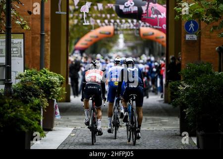 Marco Alpozzi/Lapresse 16 octobre 2020 Italie Sport Cyclisme Giro d'Italia 2020 - 103th Edition - Stage 13 - de Cervia à Monselice dans le pic: Début Banque D'Images