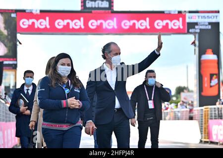 Massimo Paolone/Lapresse 16 octobre 2020 Italie Sport Cycling Giro d'Italia 2020 - 103th Edition - Stage 13 - de Cervia à Monselice dans le pic: Luca Zaia Banque D'Images