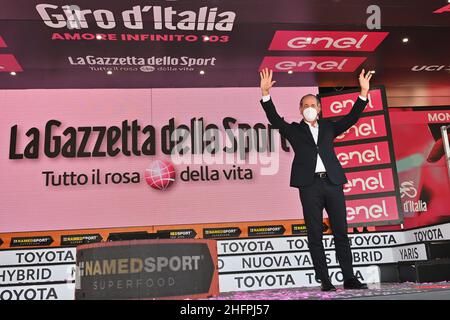 Massimo Paolone/Lapresse 16 octobre 2020 Italie Sport Cycling Giro d'Italia 2020 - 103th Edition - Stage 13 - de Cervia à Monselice dans le pic: Luca Zaia Banque D'Images