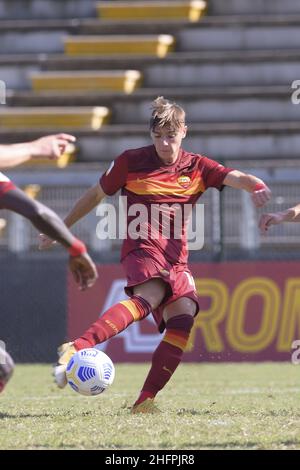 Luciano Rossi/ Roma/ Lapresse 17/10/2020 Rome (Italie) Sport Soccer EN tant que Roma - Atalanta Primavera Championship 2020 2021 - Tre Fontane Stadium de Rome dans le pic: Nicola Zalewski but Banque D'Images