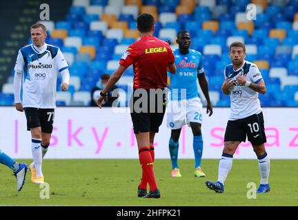 Alessandro Garofalo/Lapresse 17 octobre 2020 Naples, Italie football sportif Napoli vs Atalanta - Ligue italienne de football A TIM 2020/2021 - Stade San Paolo.Dans le pic: Alejandro Gomez Atalanta Banque D'Images