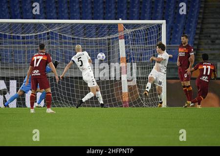 Fabrizio Corradetti / Lapresse octobre 18st 2020 Rome, Italie Sport Soccer Roma vs Lazio - Championnat italien de football League A TIM 2018/2019 - Stade Olimpico.Sur la photo : Banque D'Images