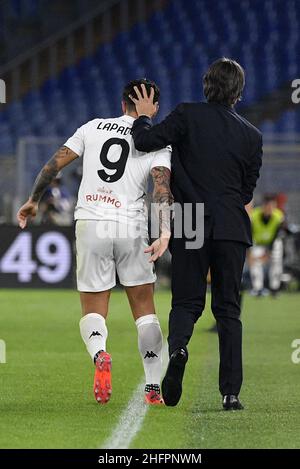 Fabrizio Corradetti / Lapresse octobre 18st 2020 Rome, Italie Sport Soccer Roma vs Lazio - Championnat italien de football League A TIM 2018/2019 - Stade Olimpico.Sur la photo : Banque D'Images