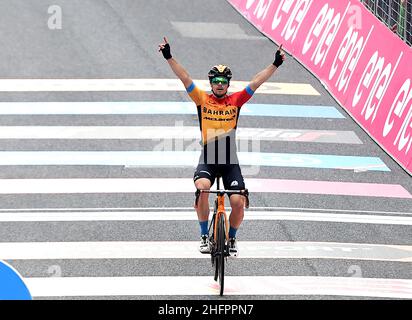 Foto: Jennifer Lorenzini/Lapresse 20 ottobre 2020 Italia Sport Ciclismo Giro d'Italia 2020 - edizione 103 - Tappa 16- Da Udine a San Daniele Nella foto: TRATNIK Jan BAHRAIN - MCLAREN vincitore di taya photo:Jennifer Lorenzini/Lapresse 20 octobre 2020 Italie Sport Cycling Giro d'Italia 2020 - 103 e édition - Stage 16- ITT - d'Udine à San Daniele dans le pic: TRATNIK Jan BAHRAIN - MCLAREN vainqueur de la scène Banque D'Images