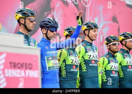 Massimo Paolone/Lapresse 21 octobre 2020 Italie Sport Cycling Giro d'Italia 2020 - 103th Edition - Stage 17 - de Bassano del Grappa à Madonna di Campiglio dans le pic: VISCONTI Giovanni Banque D'Images