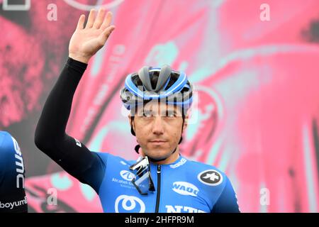 Massimo Paolone/Lapresse 21 octobre 2020 Italie Sport Cycling Giro d'Italia 2020 - 103th Edition - Stage 17 - de Bassano del Grappa à Madonna di Campiglio dans le pic: Domenico Pozzovivo Banque D'Images