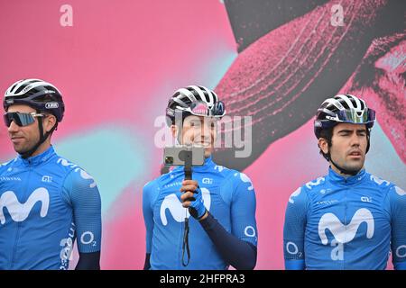 Massimo Paolone/Lapresse 21 octobre 2020 Italie Sport Cyclisme Giro d'Italia 2020 - 103th Edition - Stage 17 - de Bassano del Grappa à Madonna di Campiglio dans le pic: Pendant la course Banque D'Images