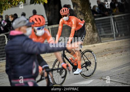 Marco Alpozzi/Lapresse 21 octobre 2020 Italie Sport Cycling Giro d'Italia 2020 - 103th Edition - Stage 17 - de Bassano del Grappa à Madonna di Campiglio dans le pic: Équipe CCC Banque D'Images