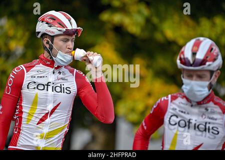 Marco Alpozzi/Lapresse 21 octobre 2020 Italie Sport Cycling Giro d'Italia 2020 - 103th Edition - Stage 17 - de Bassano del Grappa à Madonna di Campiglio dans la photo: MATHIS Marco( GER ) COFIDIS Banque D'Images