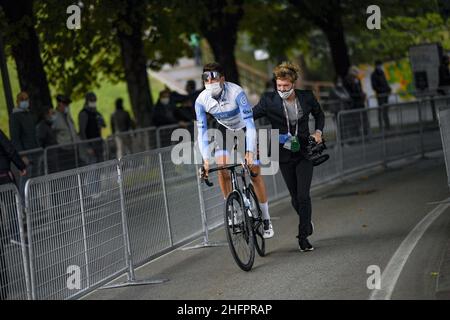 Marco Alpozzi/Lapresse 21 octobre 2020 Italie Sport Cycling Giro d'Italia 2020 - 103th Edition - Stage 17 - de Bassano del Grappa à Madonna di Campiglio dans le pic: CIMOLAI Davide( ITA ) ISRAËL START - UP NATION Banque D'Images