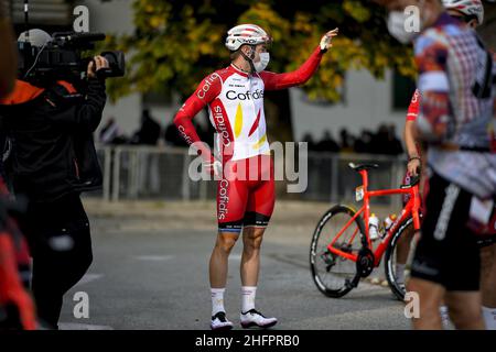 Marco Alpozzi/Lapresse 21 octobre 2020 Italie Sport Cycling Giro d'Italia 2020 - 103th Edition - Stage 17 - de Bassano del Grappa à Madonna di Campiglio dans la photo: VIVIANI Elia (ITA)COFIDIS Banque D'Images