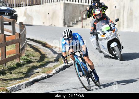 Massimo Paolone/Lapresse 24 octobre 2020 Italie Sport Cycling Giro d'Italia 2020 - 103th Edition - Stage 20 - de Alba à Sestriere dans le pic: Pendant la course Banque D'Images