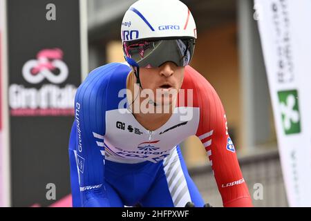 Marco Alpozzi/Lapresse 25 octobre 2020 Italie Sport Cycling Giro d'Italia 2020 - 103th Edition - Stage 21 - ITT - de Cernusco sul Naviglio à Milano dans le pic: SCOTSON Miles( AUS ) GROUPAMA - FDJ Banque D'Images