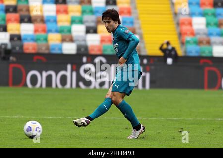 Andrea Bressanutti/Lapresse 01 novembre 2020 Udine, Italie football sportif Udinese vs Milan - Ligue italienne de football A Tim 2020/2021 - Stade Dacia Arena dans le pic: Tonali Banque D'Images