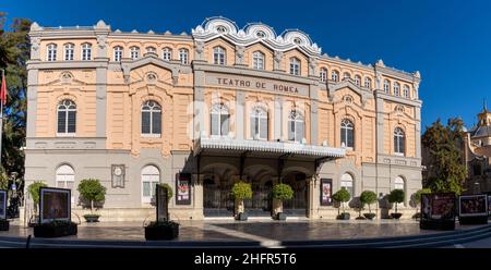 Murcia, Espagne - 27 décembre 2021 : vue sur le théâtre historique de Roméa dans la vieille ville de Murcia Banque D'Images