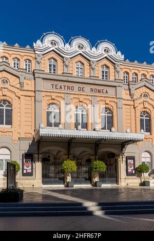 Murcia, Espagne - 27 décembre 2021 : vue sur le théâtre historique de Roméa dans la vieille ville de Murcia Banque D'Images