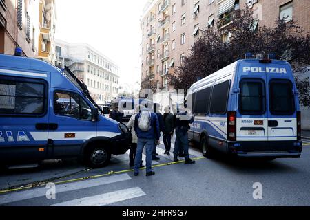 Cecilia Fabiano/Lapresse 09 novembre 2020 Roma (Italie) Actualités : expulsion du siège de l'organisation des fans d'Irriducibili dans le pic : l'expulsion dans la via Amulio Banque D'Images