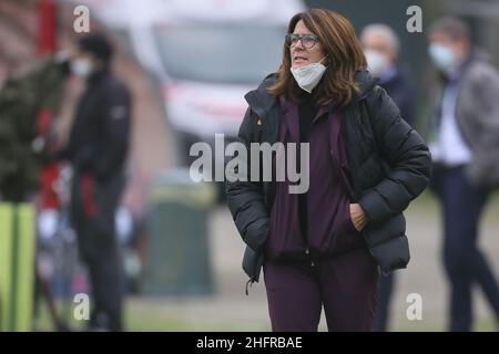 Fabio Rossi/AS Roma/Lapresse 15/11/2020 Milan (Italie) Sport Soccer Milan - Roma Women Serie A - Centro sportivo "Vismara" dans la photo: Elisabetta Bavagnoli Banque D'Images