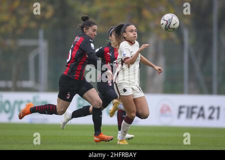 Fabio Rossi/AS Roma/Lapresse 15/11/2020 Milan (Italie) Sport Soccer Milan - Roma Women Serie A - Centro sportivo "Vismara" dans la photo: Annamaria Serturini Banque D'Images