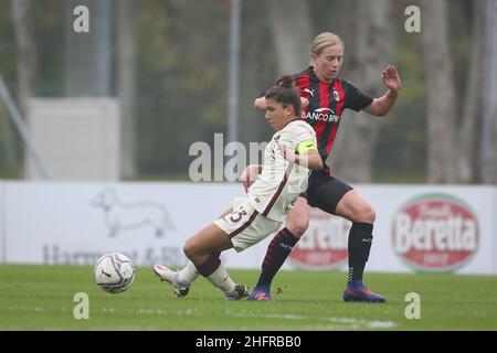 Fabio Rossi/AS Roma/Lapresse 15/11/2020 Milan (Italie) Sport Soccer Milan - Roma Women Serie A - Centro sportivo "Vismara" dans le pic: ELISA Bartoli Banque D'Images