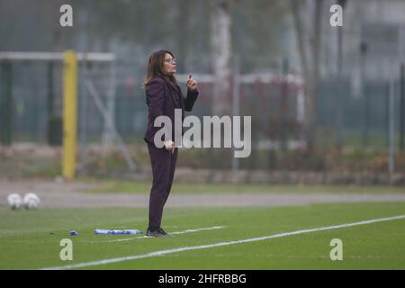 Fabio Rossi/AS Roma/Lapresse 15/11/2020 Milan (Italie) Sport Soccer Milan - Roma Women Serie A - Centro sportivo "Vismara" dans la photo: Elisabetta Bavagnoli Banque D'Images