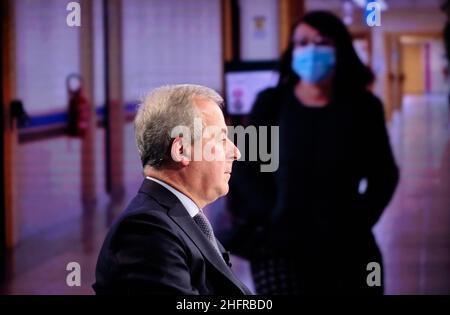 Mauro Scrobogna /Lapresse 15 novembre 2020 et#xA0; Rome, Italie nouvelles RAI - diffusé en mezz&#x2019;ora+ dans la photo: Franco Locatelli, président du Conseil supérieur de la Santé. Banque D'Images